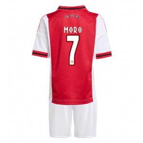 Ajax Raul Moro #7 Hjemmebanesæt Børn 2025-26 Kort ærmer (+ korte bukser)